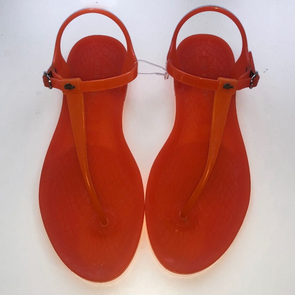 Lacoste orange sandals